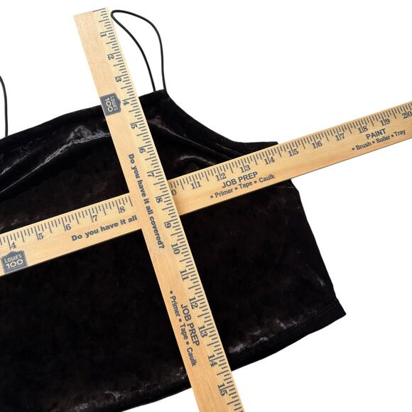 Wild Fable black crushed velvet camisole crop top S - Picture 3 of 5
